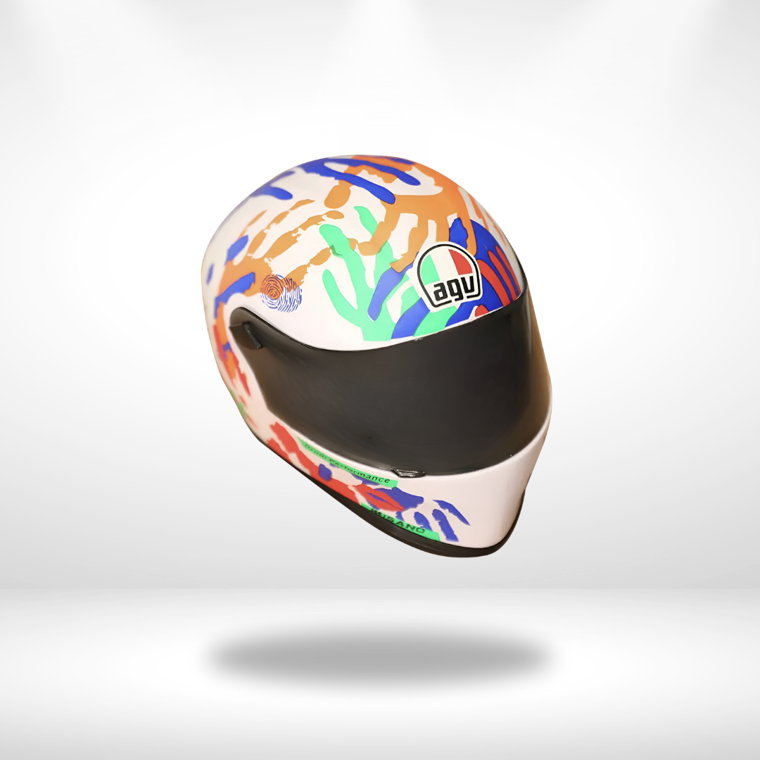 White Coloured Hands Helmet | White Coloured Helmet | Teeny Helmets