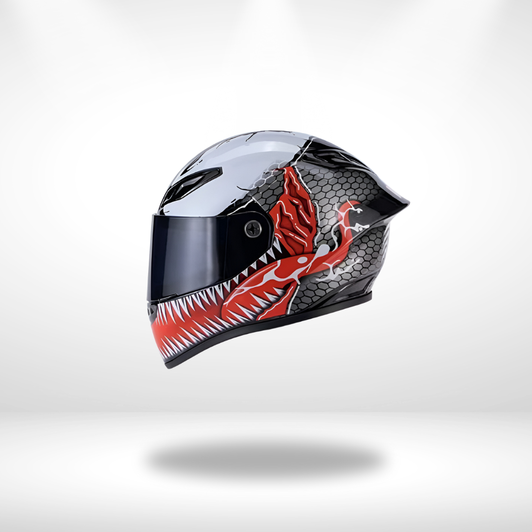 White Venom Villain Helmet | White Venom Helmet | Teeny Helmets